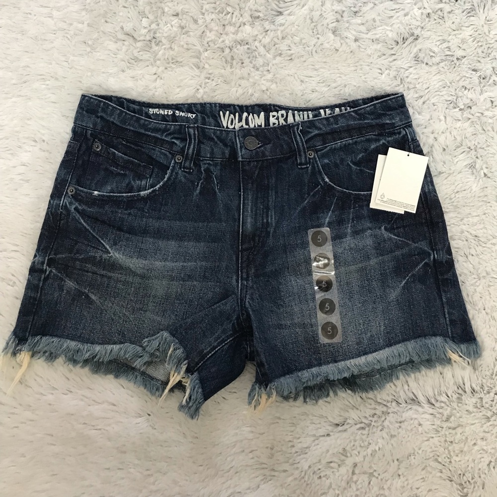 VOLCOM Denim Stoned Shorts Sz 5